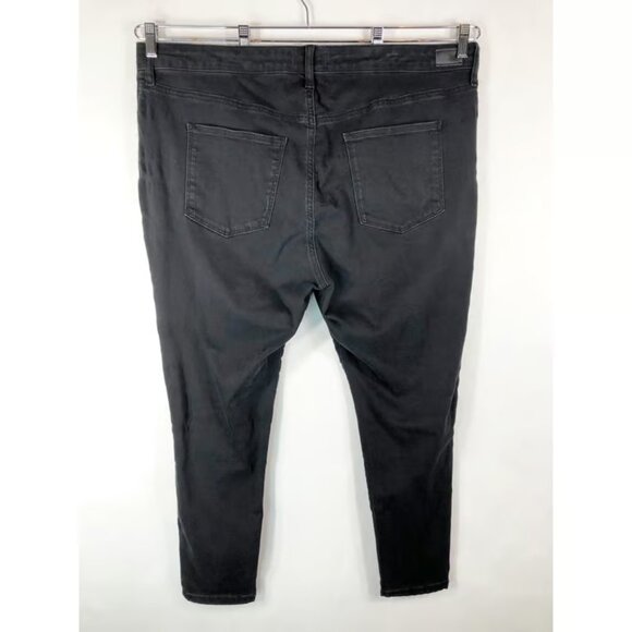 Crown Ivy Plus Size 20W Jeans Black Skinny Denim Stretch Pockets Mid Rise - Picture 2 of 3